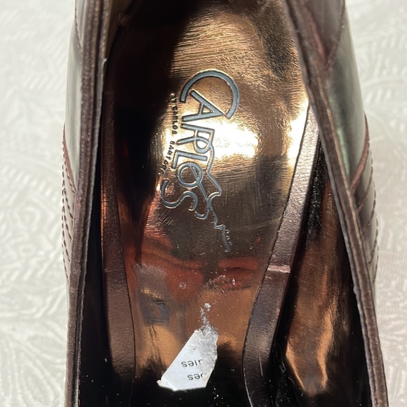 Carlos Santana Casino Metallic Pewter and Bronze Stiletto Heels Pointed Toe sz8 - Picture 3 of 6